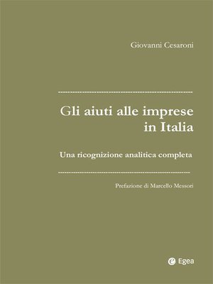 cover image of Gli aiuti alle imprese in Italia